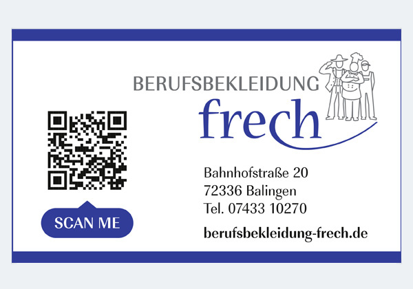 Berufsbekleidung Frech Balingen Branding